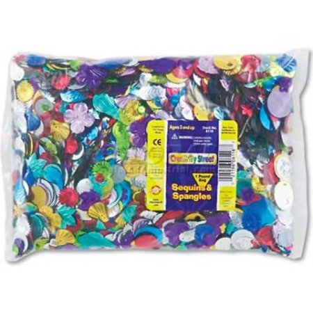THE CHENILLE KRAFT COMPANY Creativity Street 6118 Sequins & Spangles Classroom Pack, Assorted Metallic Colors, 1 lb/Pack 6118